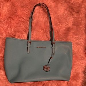 Jet set large leather tote